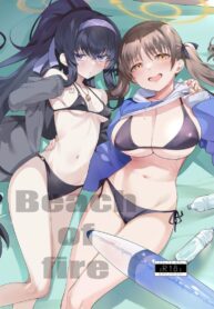ชายหาดกับนักเรียนในชุดว่ายน้ำ [LV426 (Mecha Sharekoube)] Beach of fire (Blue Archive) (2)